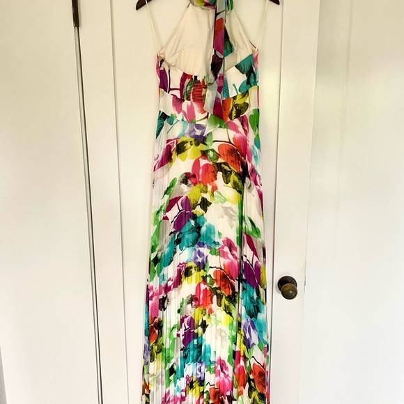 Eliza J Floral Print Halter Maxi Dress Size 2 - Picture 4 of 5
